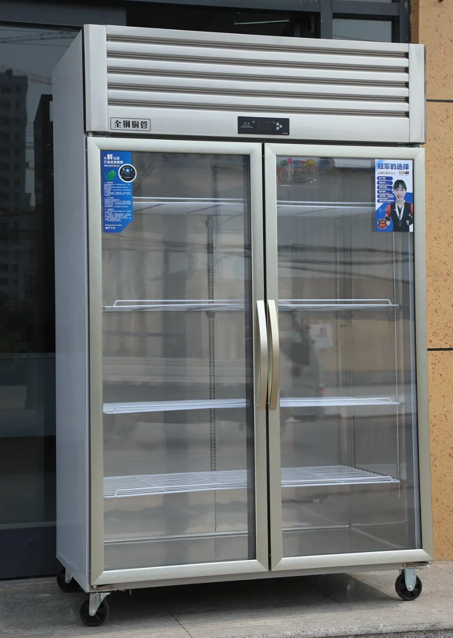 2 Door Glass Fridge